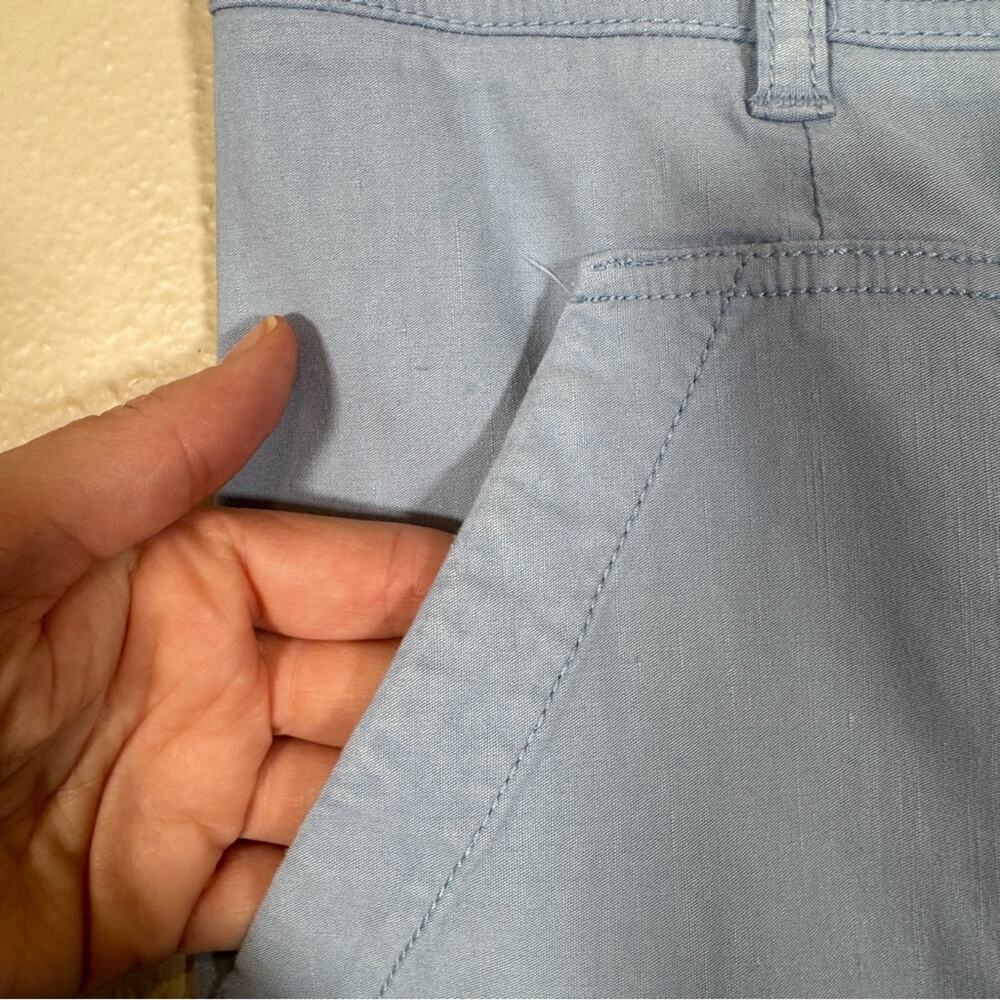 Maeve Anthropologie Blue Wide Leg Cropped Trouser Dress Pants Womens 10 Casual - Picture 7 of 12